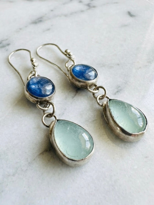 kyanite_chalcedony_earrings_sterling_silver