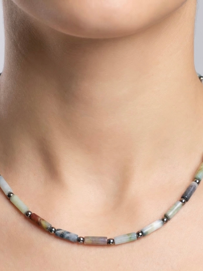 andean_opal_bead_necklace_sterling_silver_tube_design