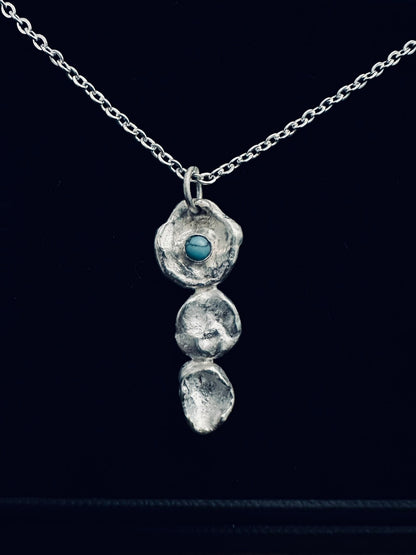 turquoise_nugget_pendant_necklace_irregular_sterling_silver