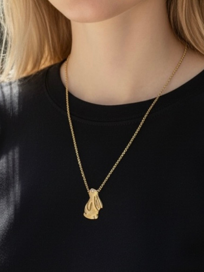 artisan_bronze_bunny_pendant_gold_plated_chain_necklace