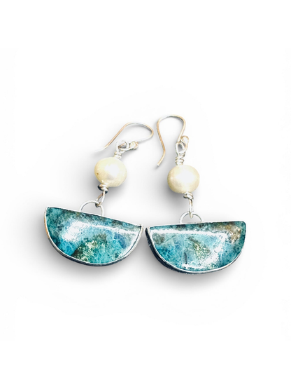 azurite_pearl_drop_earrings_sterling_silver_design