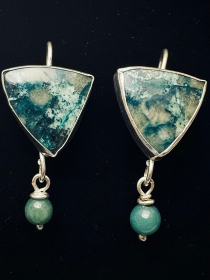 blue_azurite_amazonite_triangle_drop_earrings_recycled_sterling_silver