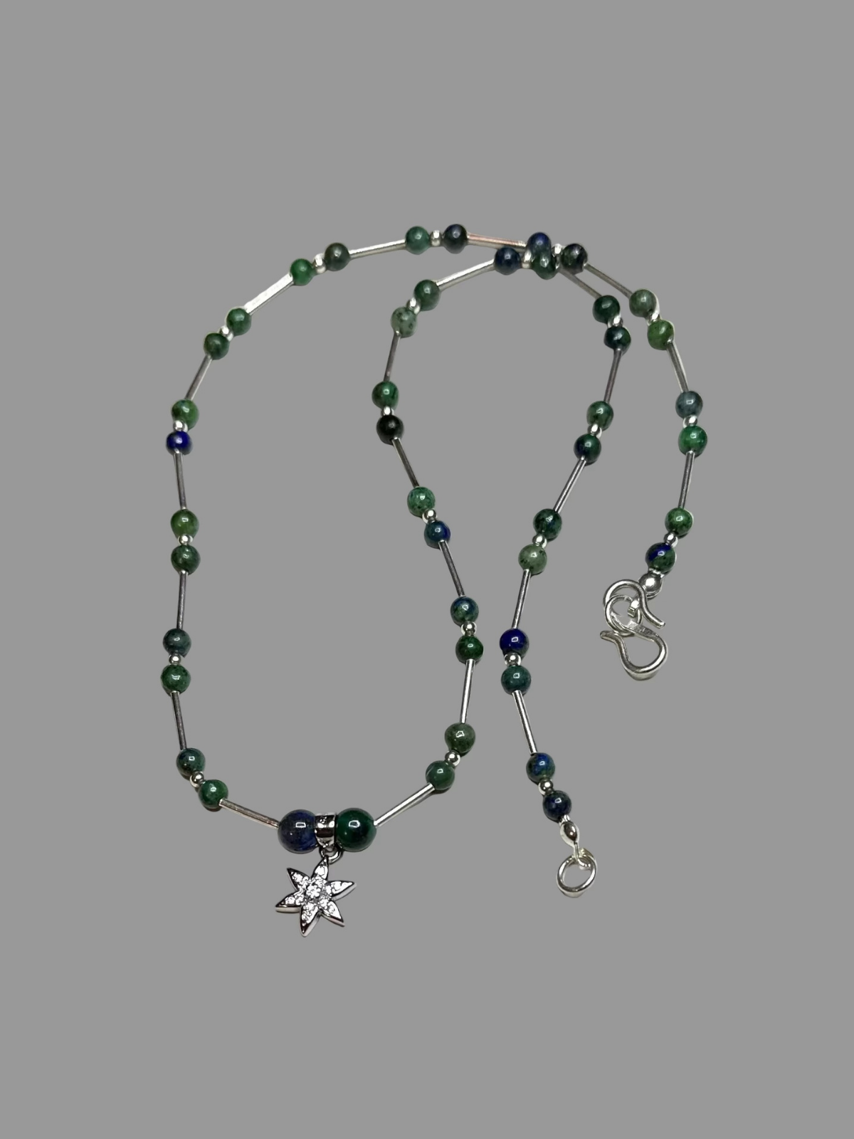 chrysocolla_star_pendant_necklace_sterling_silver