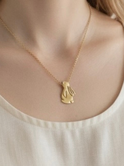 cute_bronze_bunny_necklace_gold_plated_jewellery