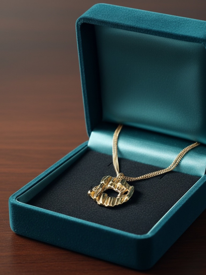 handcrafted_bronze_pendant_with_gold_plated_chain