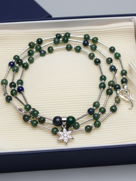 handcrafted_chrysocolla_star_pendant_silver_necklace