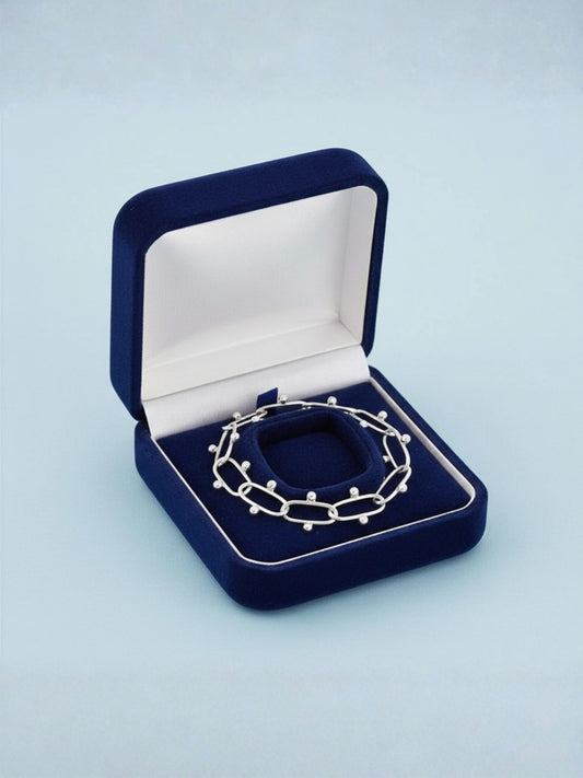 handmade_sterling_silver_oval_link_bracelet