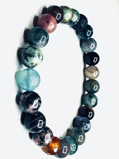 natural_multi_gemstone_elastic_bracelet_unisex_jewellery