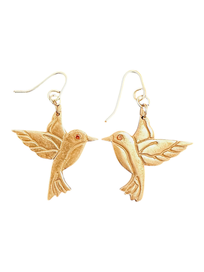 nature_inspired_bronze_hummingbird_earrings_necklace_set