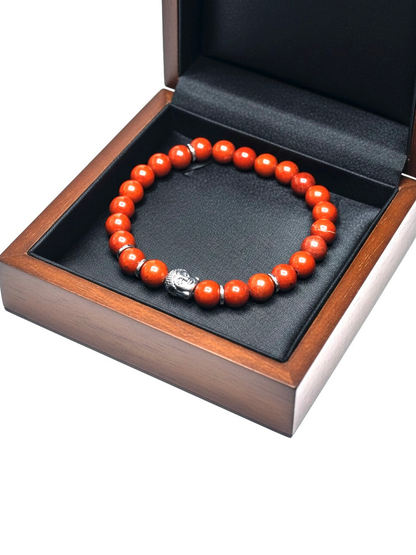 red_jasper_buddha_elastic_bracelet_natural_stone