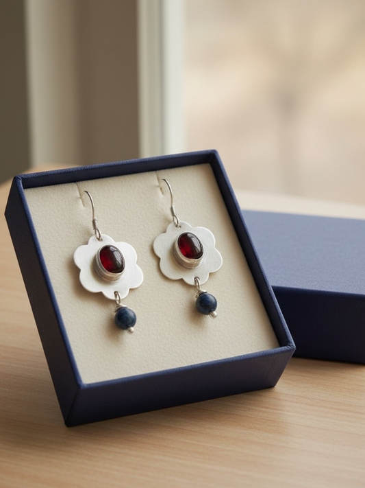 sterling_silver_flower_earrings_with_red_onyx