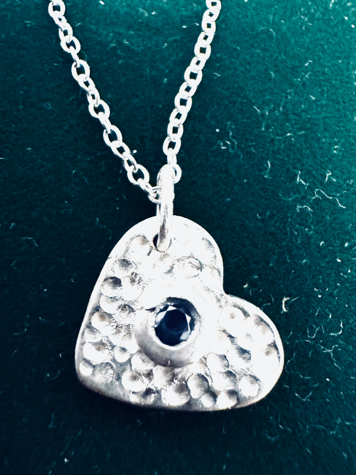 textured_heart_tanzanite_pendant_fine_silver